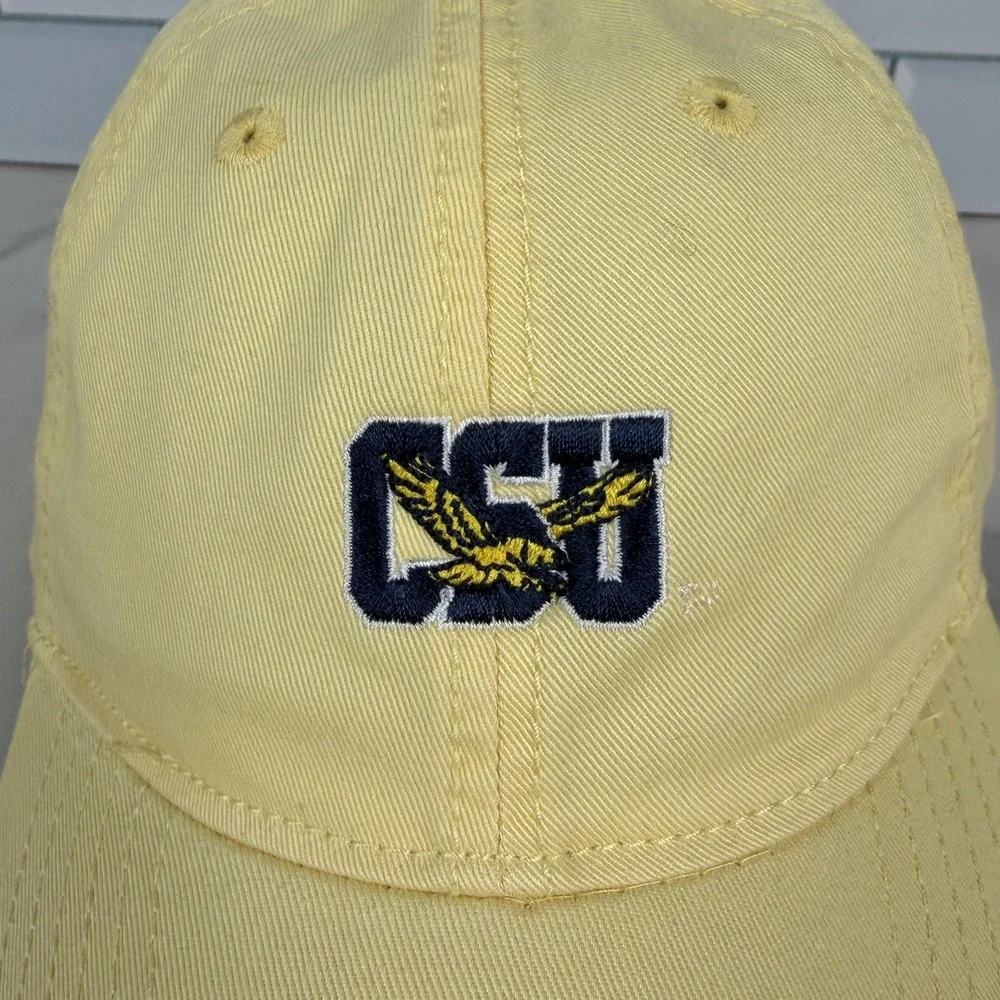 CSU Hat Cap Strap Back Mens Yellow NCAA Coppin State Baseball Football Relaxed